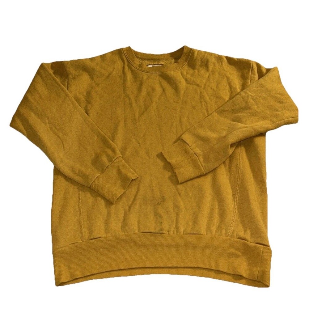 Reflex Small Crewneck Mustard Yellow Long Sleeve Sweatshirt